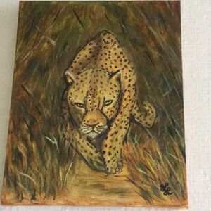Wildlife Cheetah Art acrylic Painting